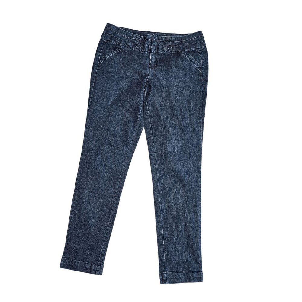 Maurices Jeans Womens 11/12 Blue Dark Wash Straight Leg‎ Denim Pants Casual